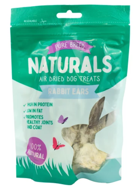Pure Breed Naturals Rabbit Ear with Hair 50g SKU 324656