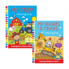 Farm & Building Site Colouring Books 19.8x27x0.5cm 150g SKU P2810