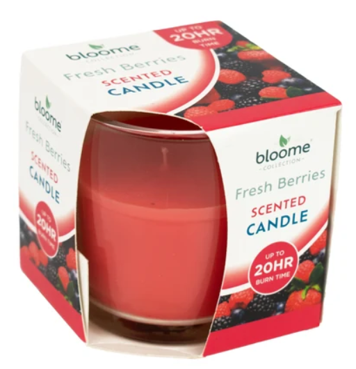 Bloome Fragranced Glass Jar Candle - Mixed Berries 290g SKU 322076
