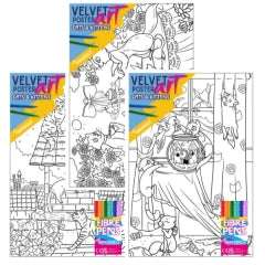 Velvet Poster Art Cats & Kittens 	38x25x1cm 102g SKU P3000