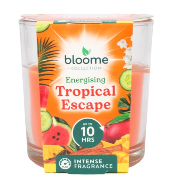 Bloome Glass Jar Candle 95g Tropical Escape SKU 324987