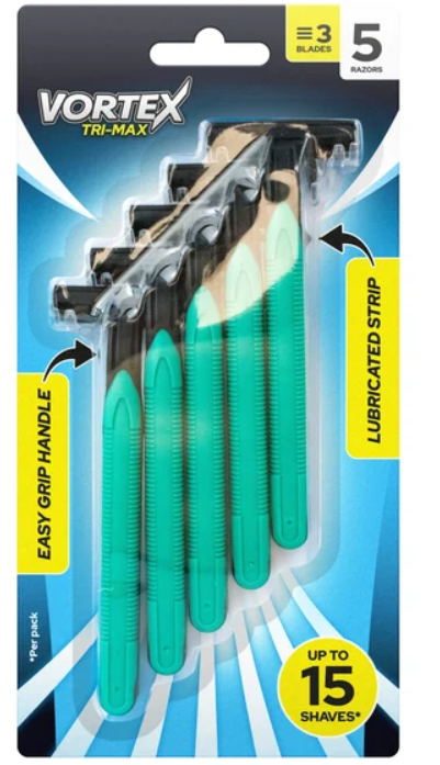 Mens Triple Blade Disposable Razors 5pk 65g SKU 321232