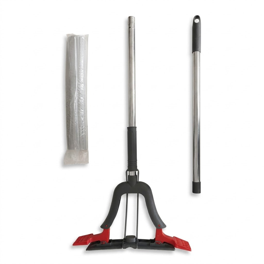 PVA Sponge Mop with Butterfly Squeeze Mechanism, Extendable Stainless Steel Pole – Mop 8142