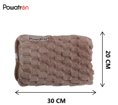 Rechargeable Electric Hot Water Bottle with Super Soft Teddy Fabric SKU 2072