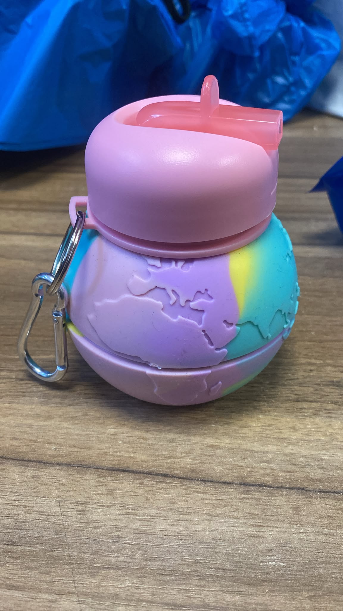 Space-Saving Collapsible Water Bottle – Globe Design, 500ml Assorted Designs SKU 7903