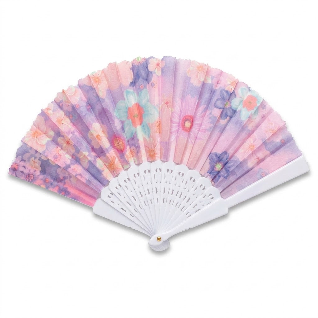 Floral Fan Closed 24x3x3cm Open 24x3x42cm 50g SKU 8180