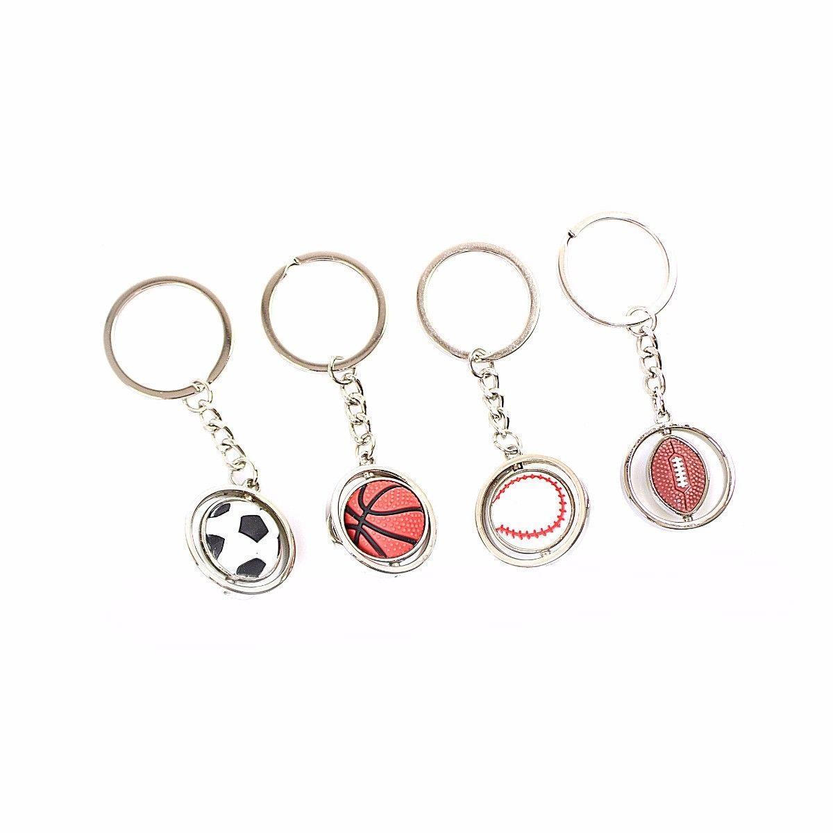 Metal Butterfly / Sports Ball Keychain Keyring 4 cm Assorted Colours 2519 (Large Letter Rate)
