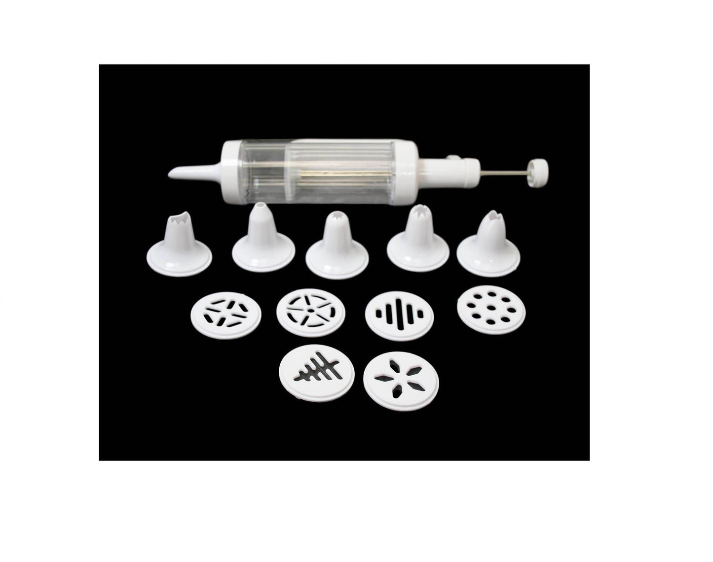 Plastic Cookie Press and Cake Decorator Set of 12 4160