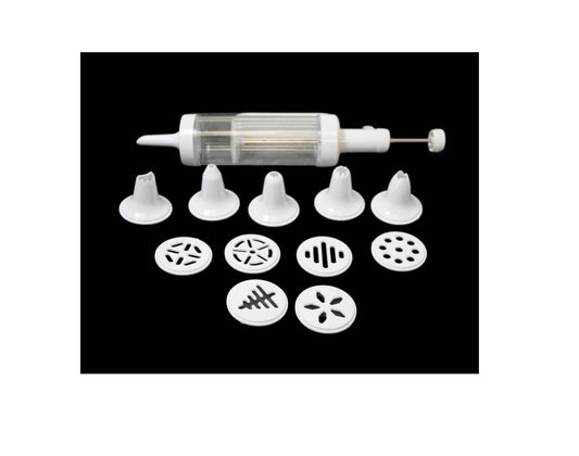 Plastic Cookie Press and Cake Decorator Set of 12 4160