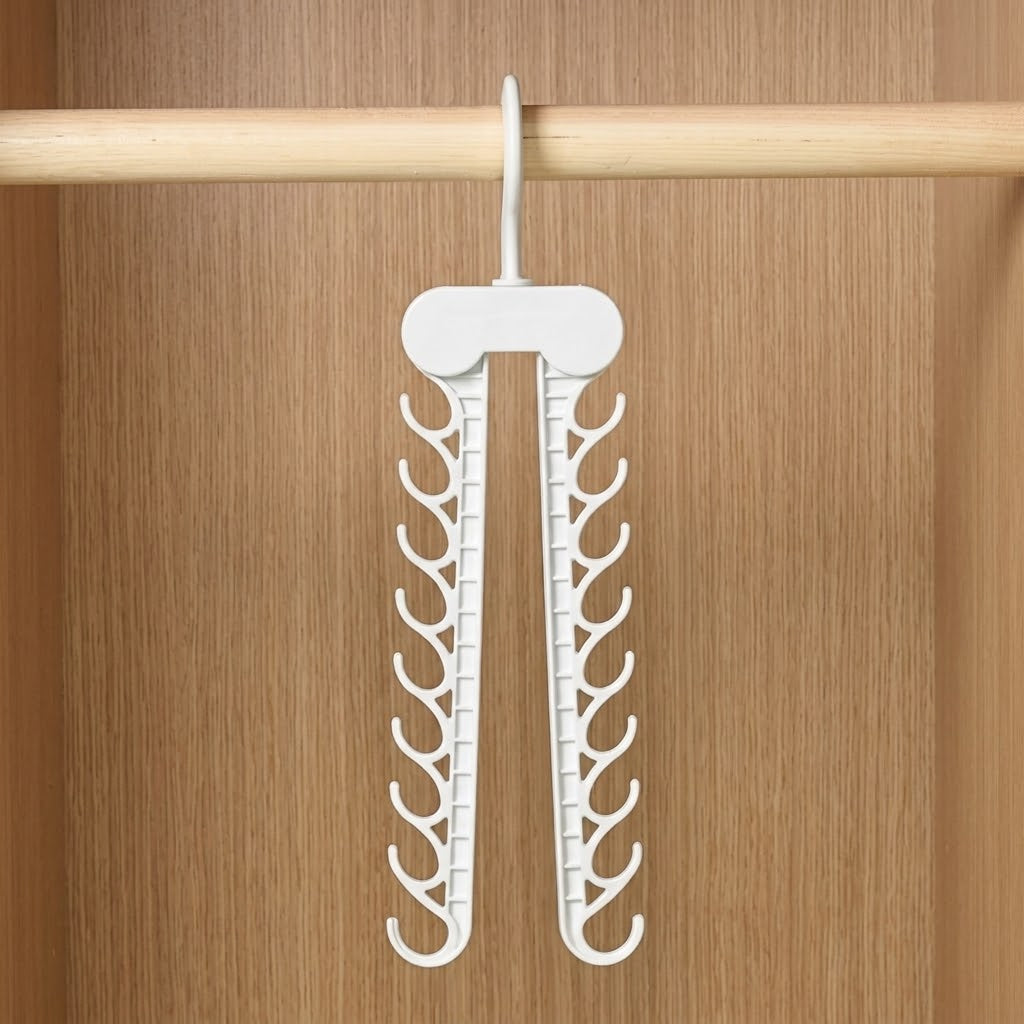 ABS Space-Saving Hanger with Multifunctional Clips – 36 x 9 x 2cm, 118g – SKU 8166