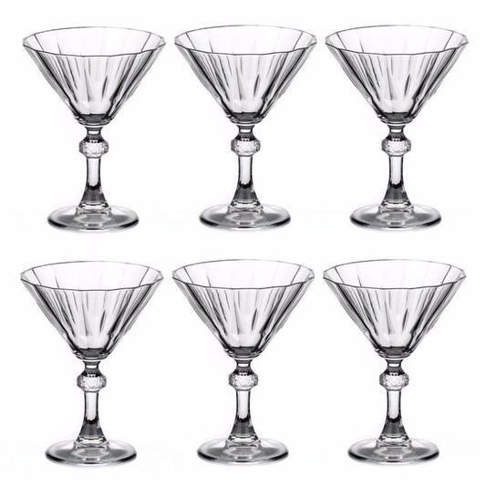 Diamond Martini Glass 238 ml 6 Pieces 4400*99