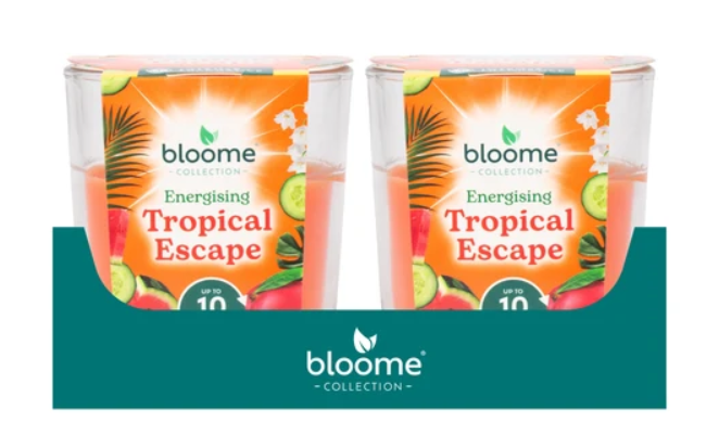 Bloome Glass Jar Candle 95g Tropical Escape SKU 324987