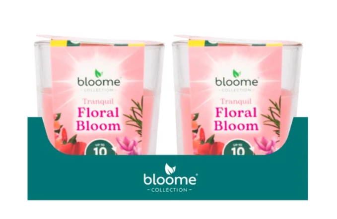 Bloome Glass Jar Candle 95g Floral Bloom (IC) 1.6kg SKU 324985