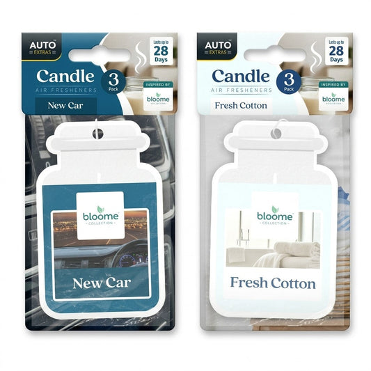 Candle Jar Air Freshener 3-Pack, 10cm Height, 25g Each – SKU 980970