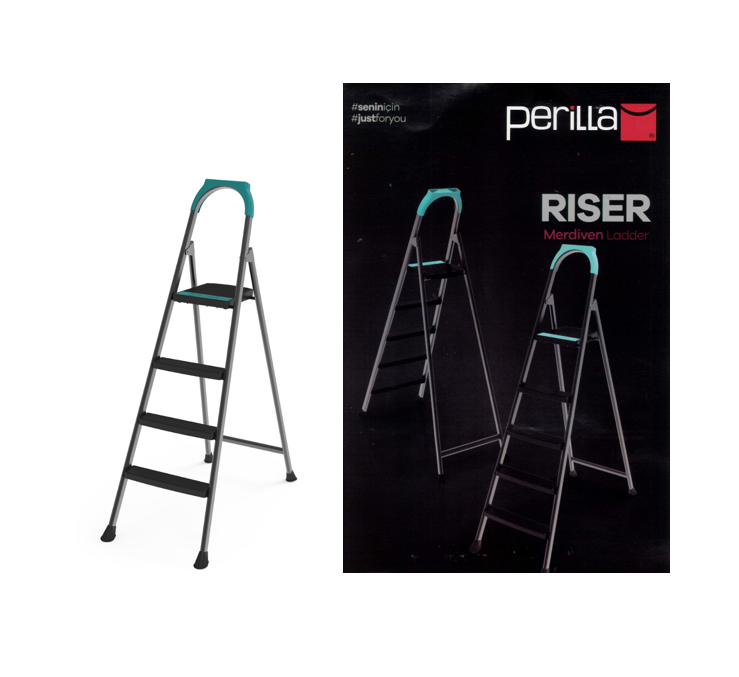 3 + 1 Perilla Riser Metal Indoor Outdoor Step Ladder 51303 L4 – [C3 M8W ...
