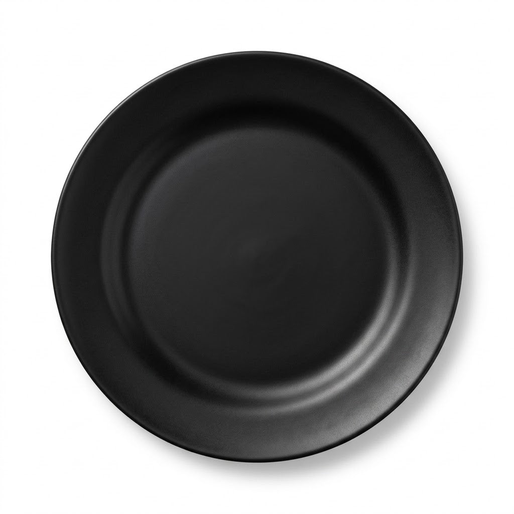 Black Dinner Plate 28cm, 211g – Durable Tableware Essential, SKU 8193