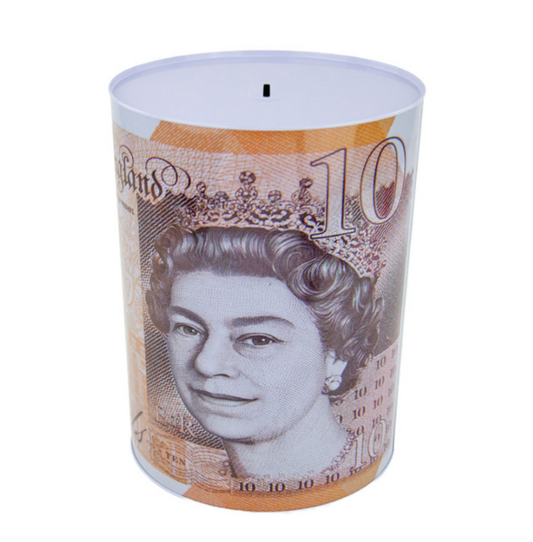 MTL175 Large Coin Money Tin Piggy Bank Savings Box 15 x 22cm Assorted Designs 5266 (Parcel Rate)