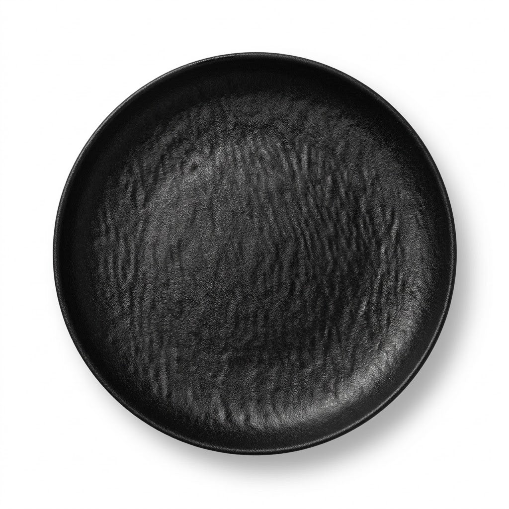 Black Dinner Plate 24cm, 211g – SKU 8192