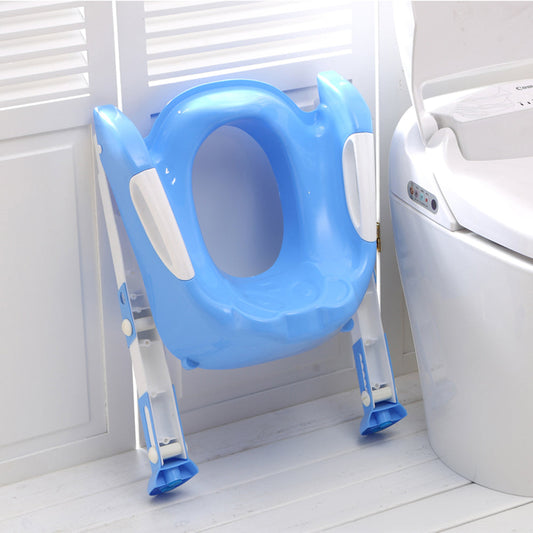 SQ Professional Plastic Children's Teddie Toilet Seat Ladder 59cm Blue 5826 / P97451 (Big Parcel Rate)