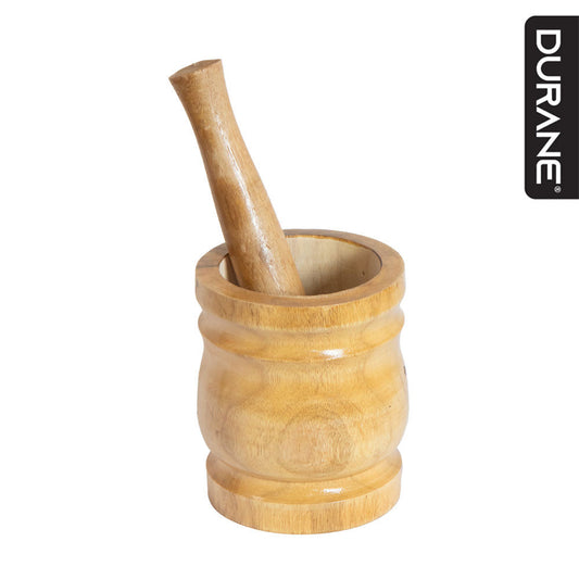 Durane Wooden Mortar & Pestle Medium 13 x 15cm Light Wood 5922