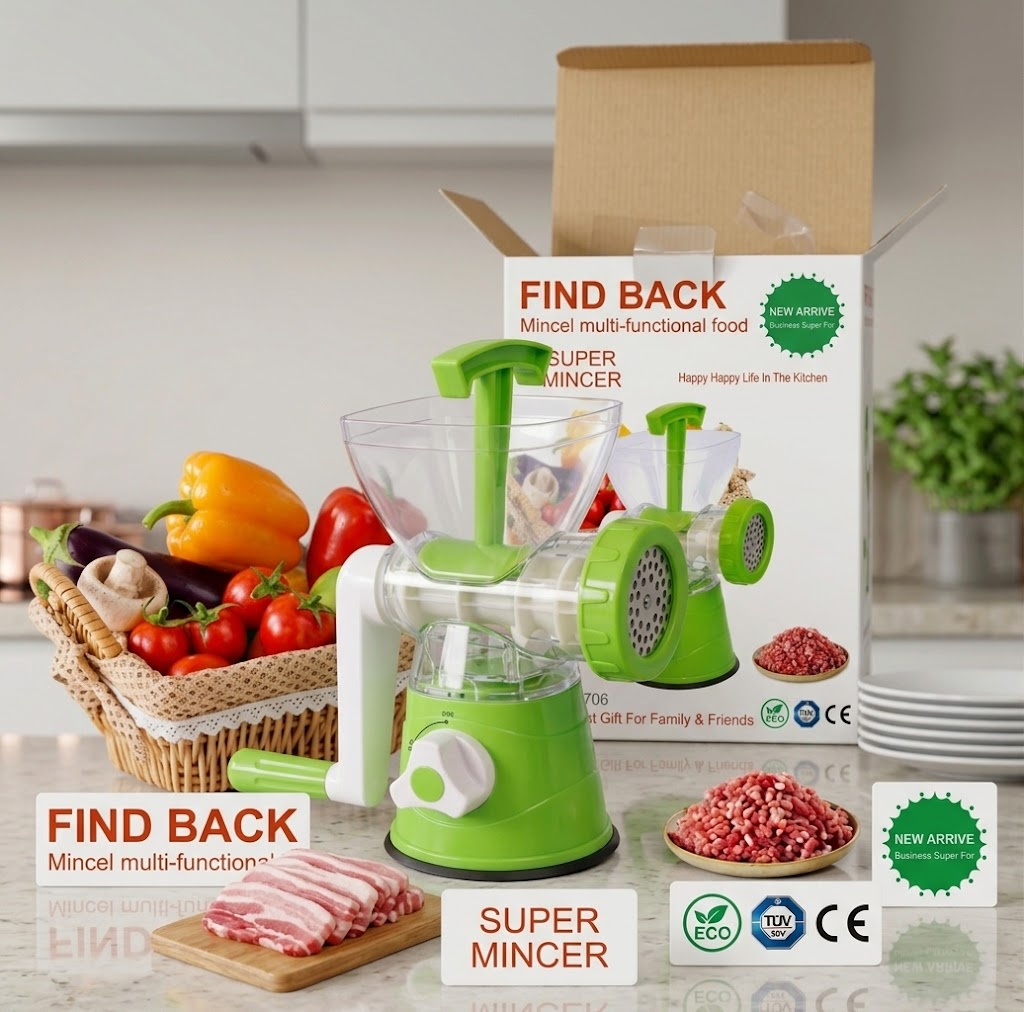 Multi-Functional Food Super Mincer, Green, 588g, 25 x 10.5cm, SKU 6169/6619