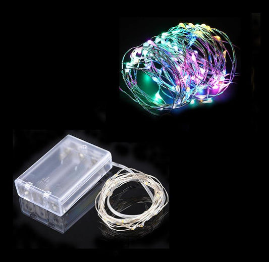 LED Christmas Fairy Light String Battery Operated 3M Multicolour 8084 (Large Letter Rate)