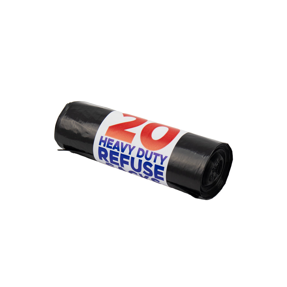 Refuse Sacks Bin Bags 70L 70 x 83 cm Roll of 20 6580 (Parcel Rate)