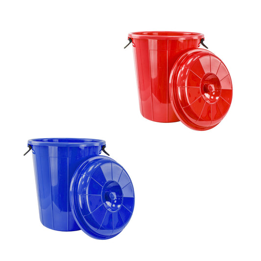 Plastic Eco Storage Drum Bin Bucket with 2 Side Handles 60L Assorted Colours 1882/Eco6000