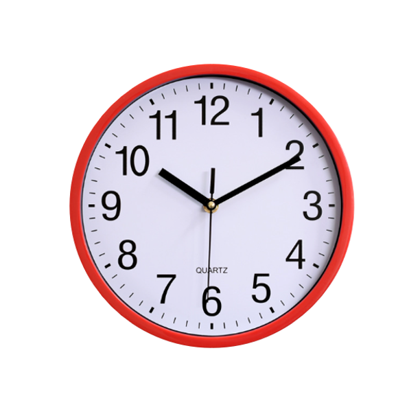 Standard Round Wall Clock 22 cm Assorted Colours 6986