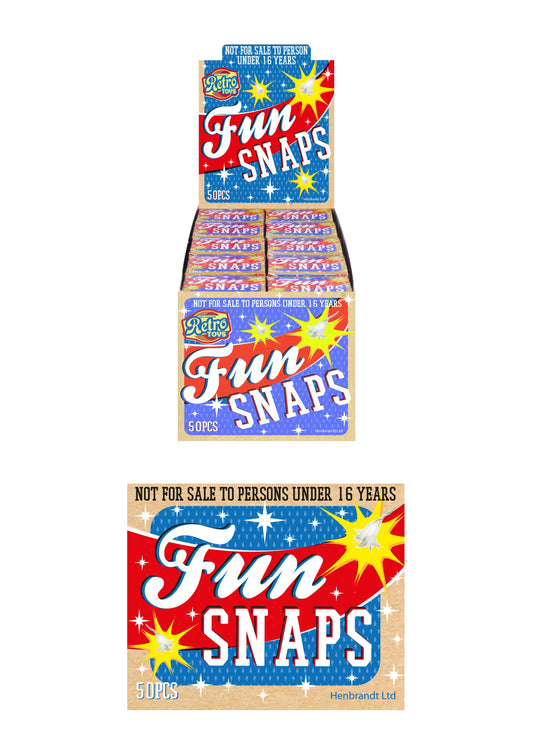 Retro Toys Outdoor Small Fun Snaps Bangs Box of 50 Packs X39050 A (Parcel Rate)