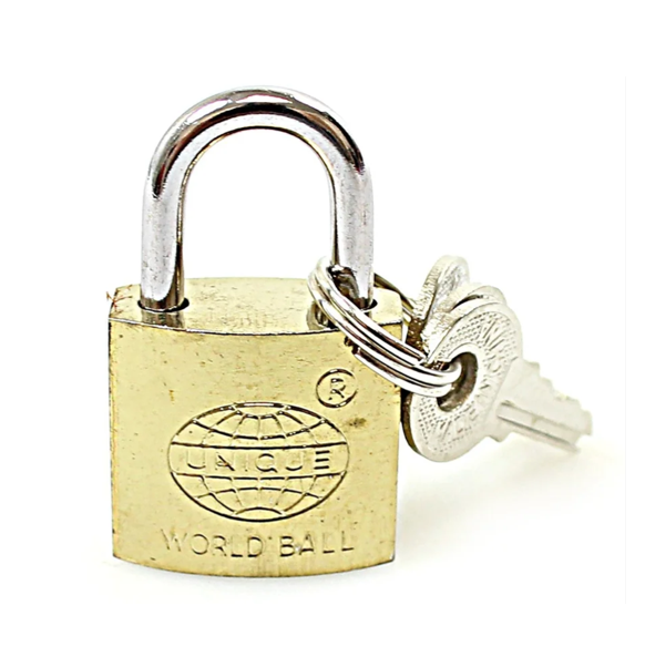 World Ball Metal Brass Padlock with 3 Keys 32mm 7163 – [C3 M8W ...