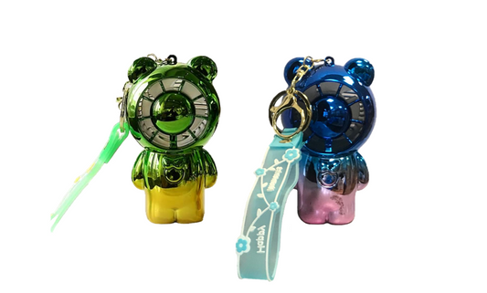Mini Electric Hand Fan Bear Shape 6 x 12.3 x 5 cm USB Rechargeable Assorted Colours 7414B