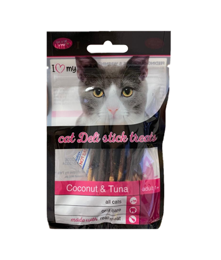 Pet Cat Treats Deli Sticks Coconut & Tuna 25g 74368 (Parcel Rate)