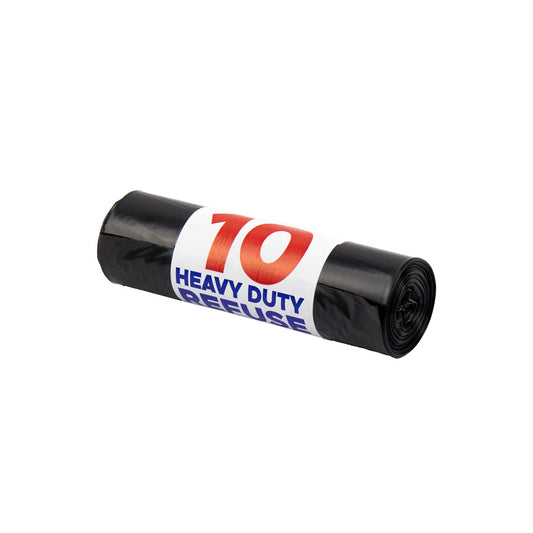 Refuse Sacks Bin Bags 75L 71 x 95 cm Roll of 10 7779 (Parcel Rate)