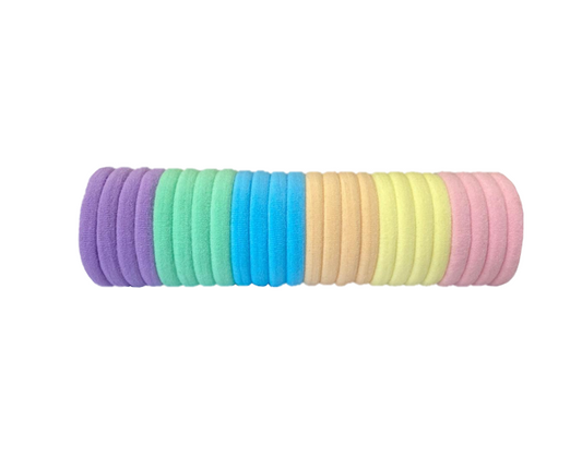 Pack of Elastic Hair Tie Bobbles Assorted Colours 7943 (Parcel Rate)