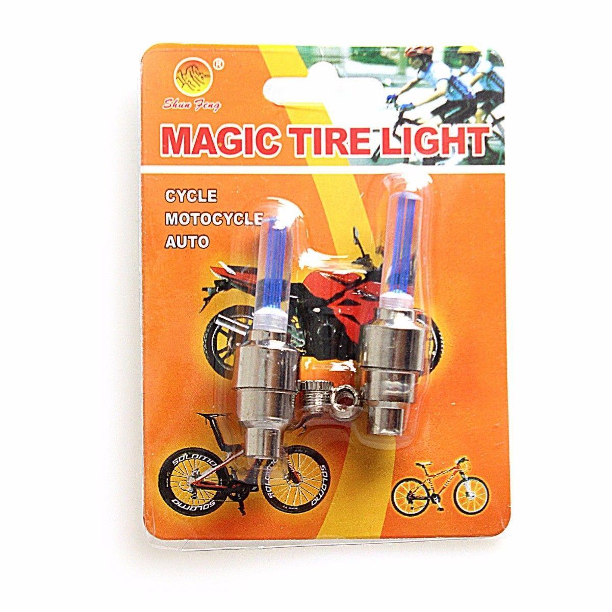 Magic Bike Bicycle Tyre Wheel Light 5.8cm Pack of 2 Assorted Colours 7961 (Large Letter Rate)