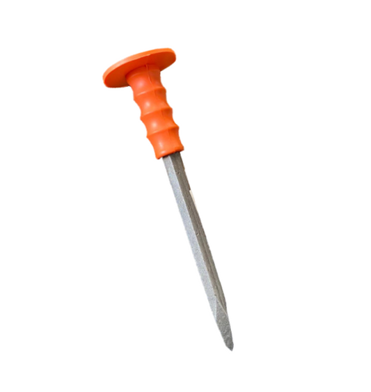Large Manual Cross Cut Tip Chisel with Rubber Grip 18 x 300mm 7977 (Parcel Rate)