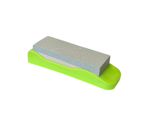 Rectangular Knife Sharpening Stone Water Whetstone with Plastic Holder 14.5 x 4.3 x 3.9cm Assorted Colours 7982 (Parcel Rate)