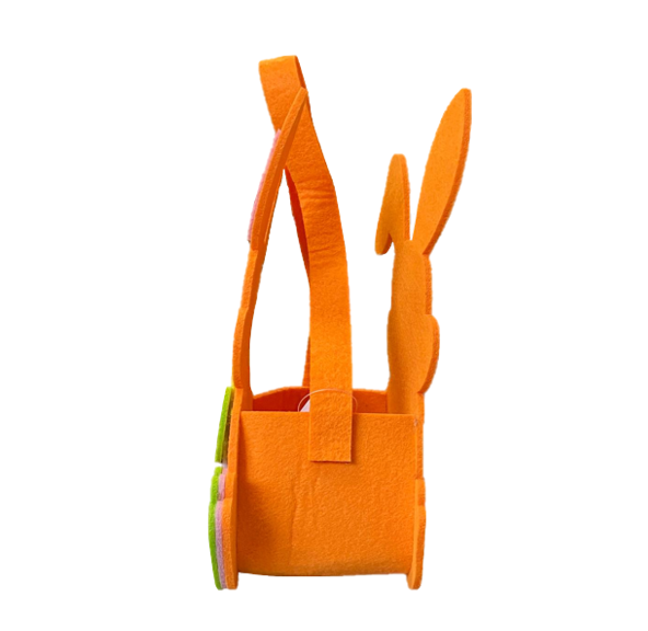 Small Felt Gift Bag Easter Valentine's Kiss Me Rabbit Design Assorted Colours 7988