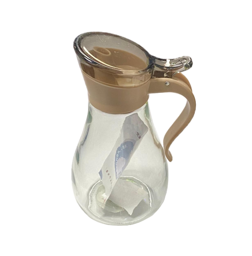 Glass Olive Oil Vinegar Sauce Dispenser Pouring Bottle with Plastic Top 380ml Assorted Colours 8018 (Parcel Plus Rate)