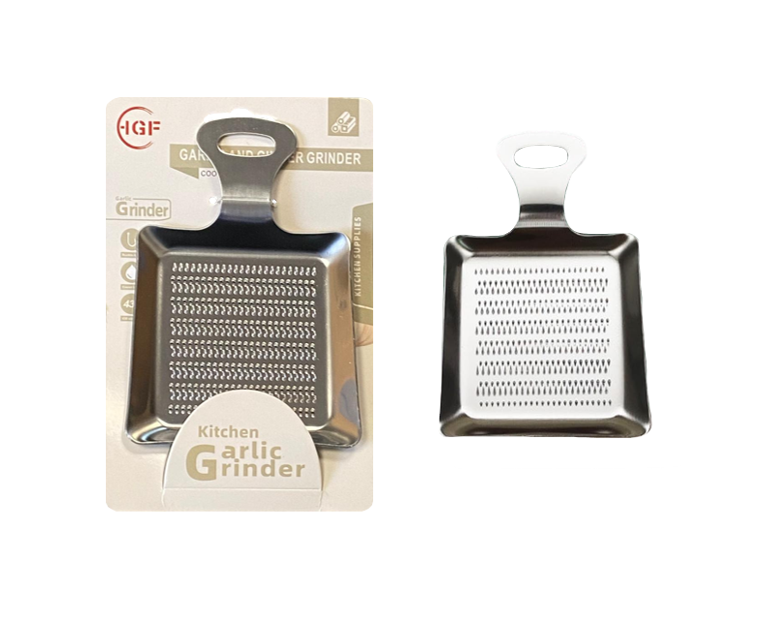 Stainless Steel Kitchen Flat Ginger Garlic Grater 7.5 x 7.2cm 8019