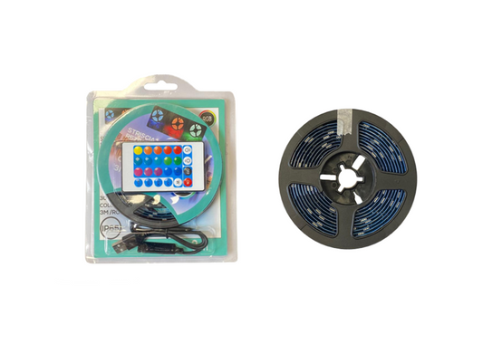 Adhesive Multicolour Indoor USB LED Strip with Remote 3m 8072 (Parcel Rate)