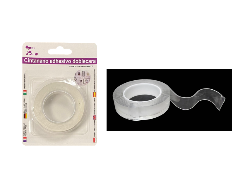 Clear Double Sided Ivy Nano Grip Tape Roll 1mm x 1.9mm x 2m 8110 (Large Letter Rate)