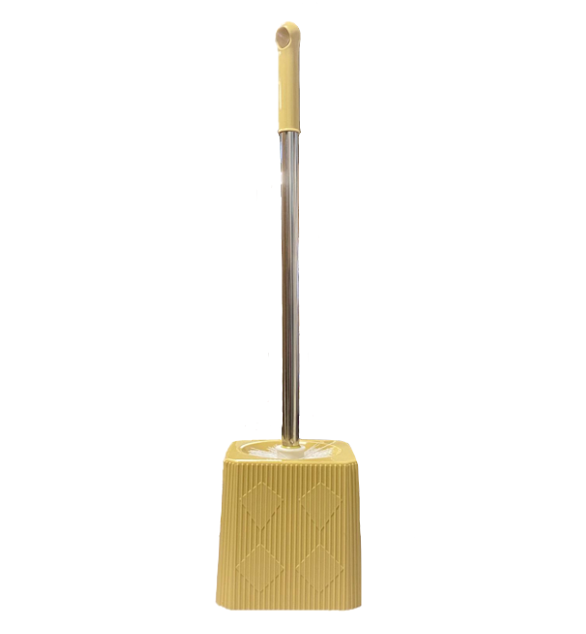 Plastic Bathroom Toilet Brush with Square Stand 50cm Assorted Colours 8186