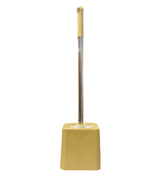 Plastic Bathroom Toilet Brush with Square Stand 50cm Assorted Colours 8186