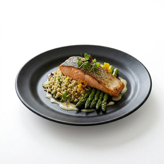 Black Dinner Plate 28cm, 211g – Durable Tableware Essential, SKU 8193
