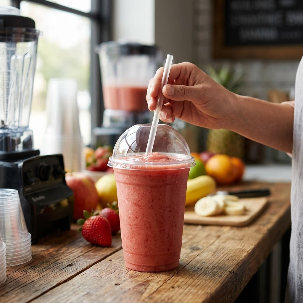 Reusable Smoothie Dome Lids 8oz/12oz/16oz 50 Pack – SKU ST81944