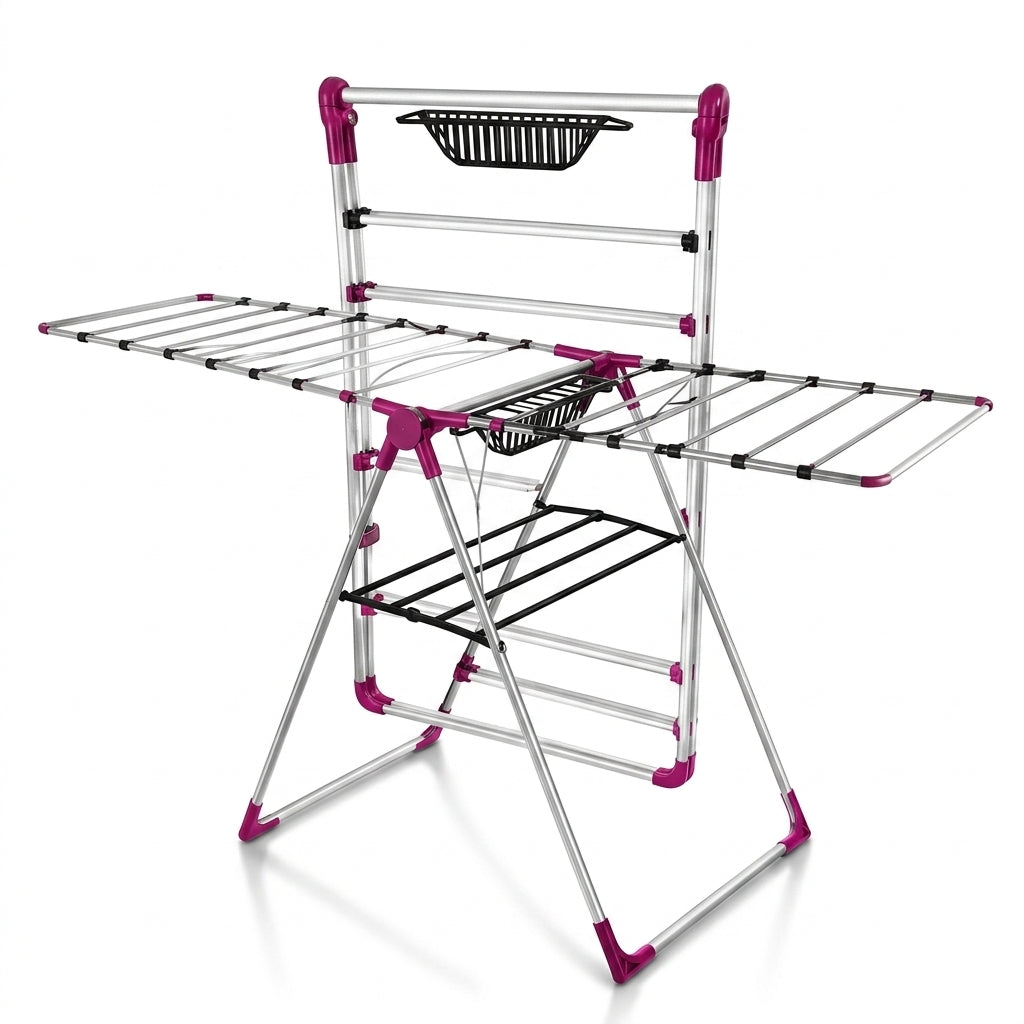 Cloth Dryer 18M x 6 Expandable Drying Rack – Rust-Resistant Aluminium, Foldable Design, SKU MH-301