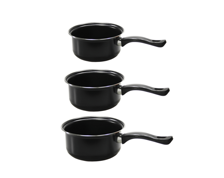 Cooking Sauce Milk Pan Set of 3 Assorted Sizes BEC075