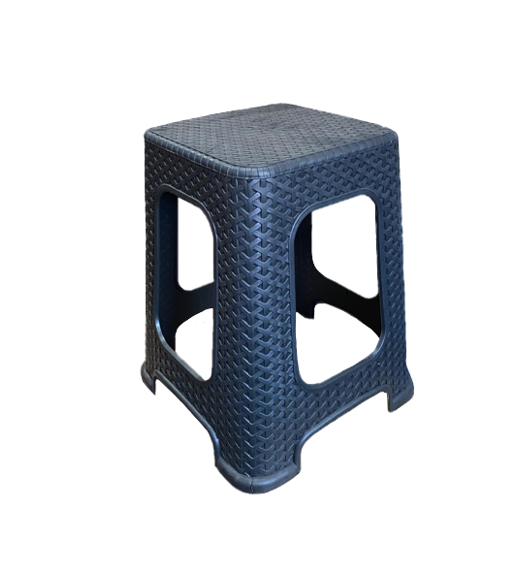 Plastic Rattan Stool Large 28 x 28 x 46cm Assorted Colours BEE6356 (Big Parcel Rate)